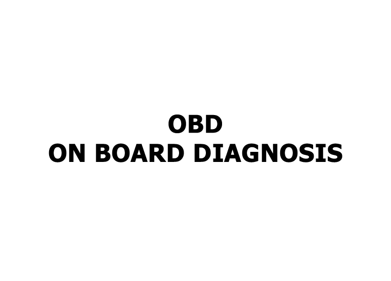 OBD – On-board diagnosis