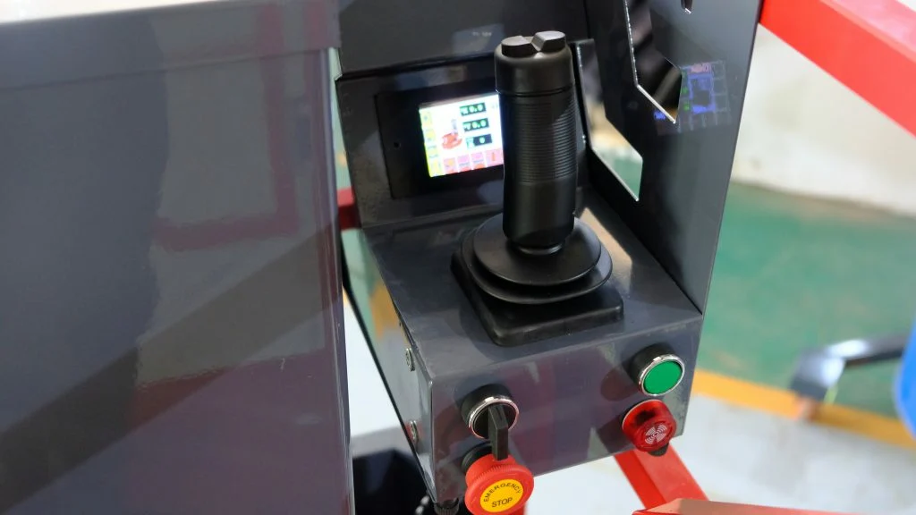 Operator control panel with joystick and display