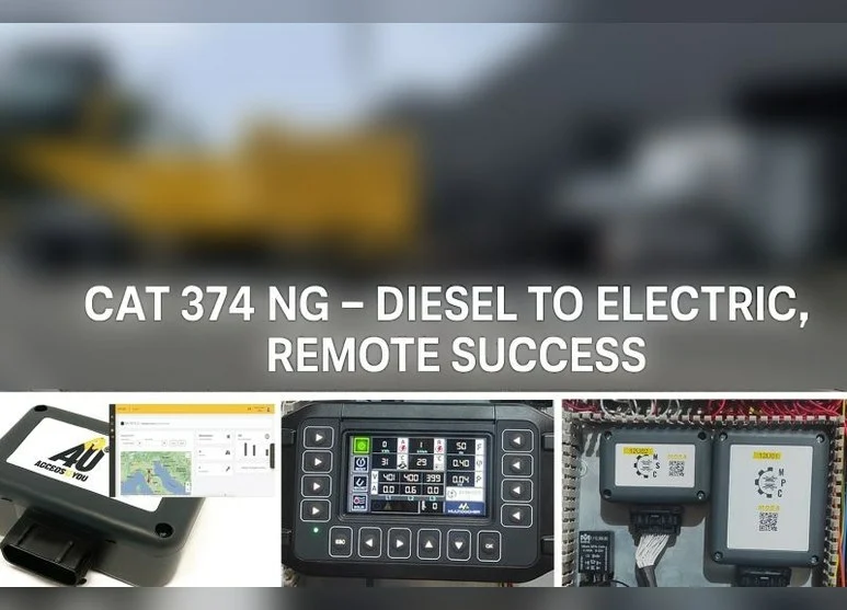 CAT 374 NG: Dizelden Elektriğe, Uzaktan Devreye Alma
