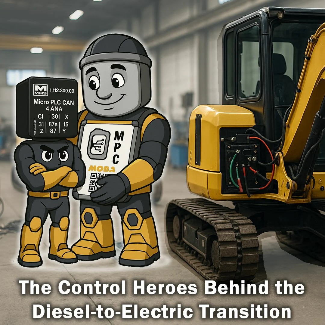 The control heroes behind the diesel-to-electric transition: MRS Micro PLC CAN 4 ANA and MOBA MPC