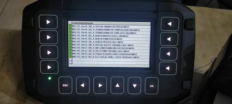 CAT 374 NG diesel-to-electric conversion: MOBA display, controllers and A4U device